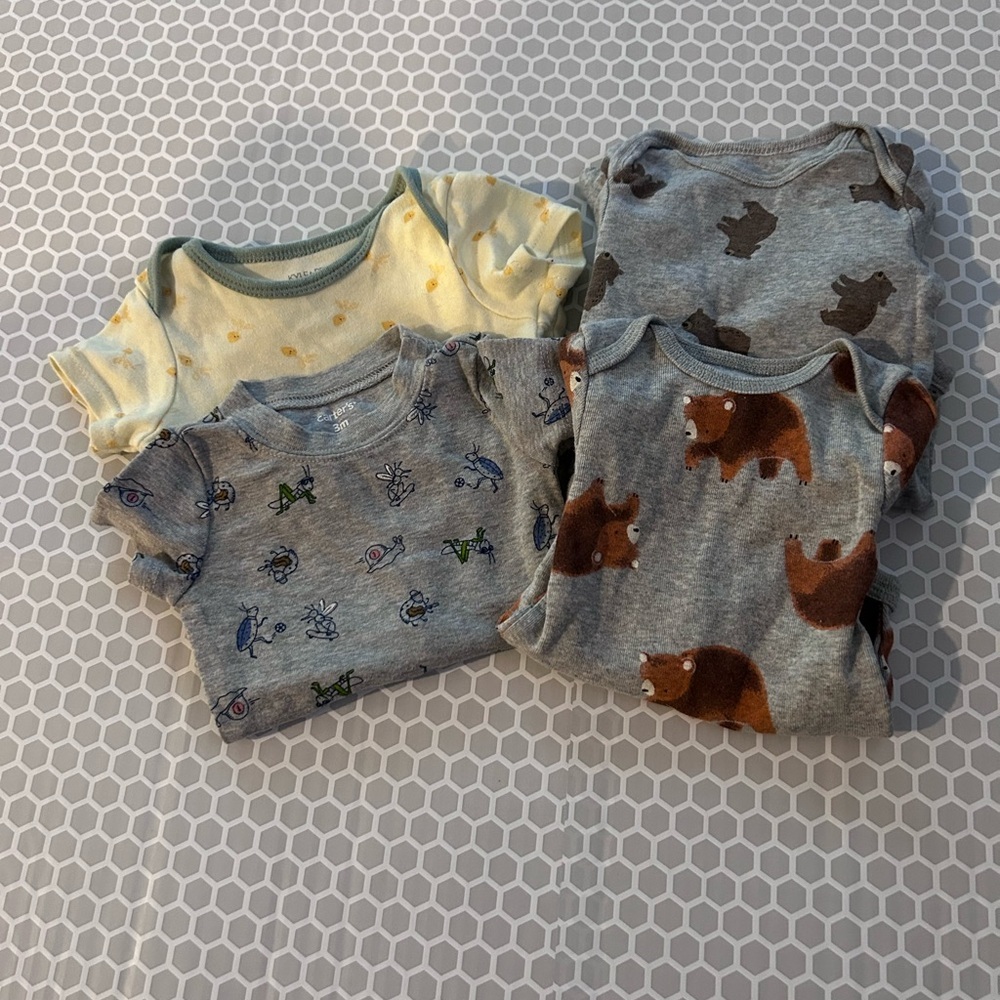 Baby Boy Bundle of 4 3-9 Months One Piece 
Carter’s, Simple Joy, Kyle & Deena